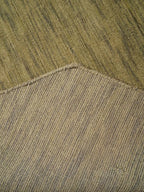 Hand Knotted Loom Wool ECO-Friendly Area Rugs - 6'x6', Octagon, Green Color, Solid Plain Design, High Pile Thick Handmade Anti Skid Area Rugs for Living Room, Bed Room (L00111)