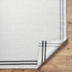 Mark&Day Wool Rugs, 2x3 Janmichael Cottage Light Silver/Black Area Rug, Silver Black Carpet for Living Room, Bedroom or Kitchen (2' x 3')