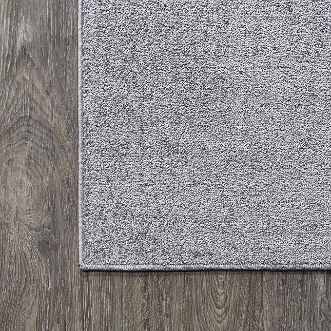 JONATHAN Y Haze Solid Low-Pile Gray Indoor Area Rug 9x12, Coastal,Bohemian,Minimalist,Classic, Easy-Cleaning for Living Room,Bedroom,Kitchen,Pet Friendly,Non-Shedding (SEU100A-9)