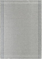 Mark&Day Wool Rugs, 2x8 Janmichael Solid and Border Gray/Black Runner Area Rug, Grey Ivory Black Carpet for Hallway, Kitchen, Bedroom or Living Room (2'6" x 8' Runner)