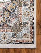 Unique Loom Narenj Collection Classic Traditional Medallion Textured Design Area Rug, 10 x 13 ft, Ivory/Tan