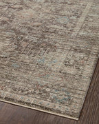 Loloi Magnolia Home by Joanna Gaines Millie Collection MIE-03 Charcoal/Dove 5'-3" x 7'-6", .25" Pile Height, Area Rug