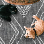 ReaLife Rugs Machine Washable Area Rug - Living Room Bedroom Bathroom Kitchen Entryway Office - Padded Crease Free Stain Resistant Premium - Moroccan Diamond Tribal- Jax - Gray- 2'x 3'