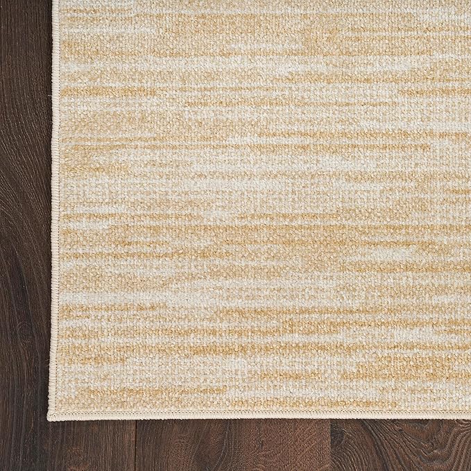 Nourison Home Nourison Essentials Ivory Gold 3' x 5' Area Rug - Easy Clean, Non Shedding, Bed Room, Living Room, Dining Room, Kitchen (3' x 5')
