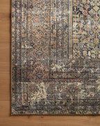 Loloi Amber Lewis Morgan Collection MOG-03 Denim/Multi 7'-3" x 9'-3" 38" Thick Area Rug feat. CloudPile, Neutral, Room Décor, Vintage Inspired, Livingroom, Bedroom, Dining Area