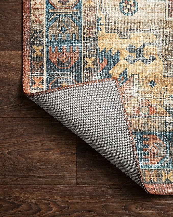Loloi II Skye Collection SKY-07 Terracotta/Sky 5'-0" x 7'-6" Area Rug