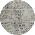 Addison Rugs Chantille ACN591 Gray 8' x 8' Indoor Outdoor Round Rug, Easy Clean, Machine Washable, Non Shedding, Bedroom, Living Room, Dining Room, Kitchen, Patio Rug