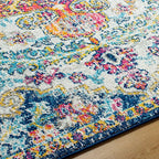 Livabliss Odelia Vintage Bohemian Area Rug,7'10" x 10'3",Orange/Navy