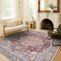 Washable Area Rug. Modern Farmhouse. Vintage. Turkish. Bohemian. Distressed. Oriental. Traditional. Rugs for Living Room. Dining. Bedroom. Office. Entryway. Foyer. (857RB, 9'5" x 14')