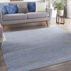 Nourison Home Nourison Essentials Blue Grey 7' x Square Area Rug - Easy Clean, Non Shedding, Bed Room, Living Room, Dining Room, Kitchen (7' x Square)