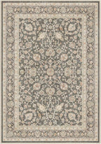 Well Woven Asha Rome Charcoal Brown 3'3" x 5' Area Rug - Oriental Floral Pattern, Easy Clean, Floor-Friendly Backing - for Living Room, Bedroom, and Dining Room