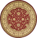 Unique Loom Voyage Collection Traditional Oriental Classic Intricate Design Area Rug (8' 0 x 8' 0 Round, Red/Gold)