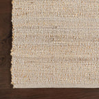 nuLOOM 2'6" x 10' Elfriede Jute & Cotton Hand Woven Area Rug, Natural, Solid Rustic Farmhouse Style, Weaved Design, Natural Fiber, For Bedroom, Living Room, Dining Room, Hallway, Office, Entryway