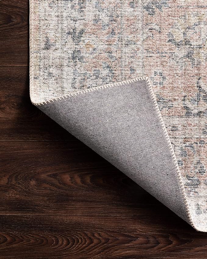 Loloi Skye Collection SKY-01 Blush/Grey 8'-0" x 8'-0" Round Area Rug
