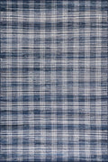 Dash & Albert Denim Plaid Blue Machine Washable Rug, 5 X 8 Feet, Blue/White Plaid Pattern