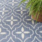 Nourison Home Nourison Essentials Blue Ivory 6' x 9' Area Rug - Easy Clean, Non Shedding, Bed Room, Living Room, Dining Room, Kitchen (6' x 9')