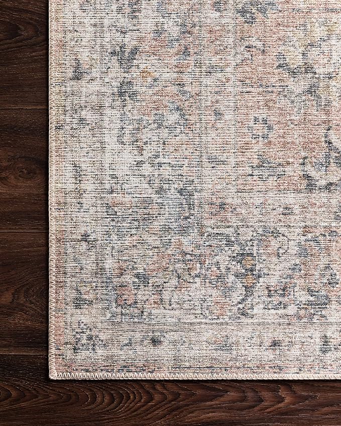 Loloi Skye Collection SKY-01 Blush/Grey 2'-6" x 12'-0" Runner Rug