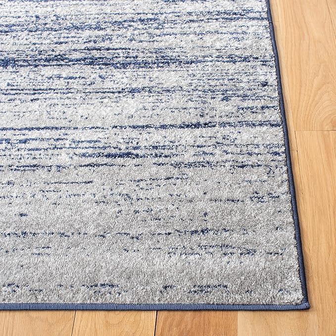 SAFAVIEH Adirondack Collection Runner Rug - 2'6" x 6', Navy & Grey, Modern Ombre Design, Non Shedding & Easy to Clean, Ideal for Hallway, Foyer, Kitchen, Entryway, Bedroom (ADR113E)
