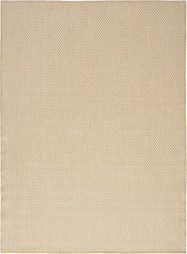 Nourison Home Courtyard Natural 6' x 9' Area Rug - Easy Clean, Non Shedding, Bed Room, Living Room, Dining Room, Kitchen (6' x 9')