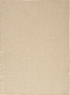 Nourison Home Courtyard Natural 6' x 9' Area Rug - Easy Clean, Non Shedding, Bed Room, Living Room, Dining Room, Kitchen (6' x 9')