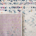 SAFAVIEH Area Rug 4x6 - Tulum Collection - Ivory & Blue, Moroccan Boho Tribal Design, Non-Shedding & Easy to Clean, Ideal for Living Room, Bedroom, Dining Space (TUL272C)