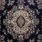 Home Dynamix Premium Sakarya Traditional Medallion Border Area Rug, Navy Blue, 21"x35" Rectangle