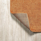 JONATHAN Y Haze Solid Low-Pile Orange Indoor Area Rug 8x10, Coastal,Bohemian,Minimalist,Classic, Easy-Cleaning for Living Room,Bedroom,Kitchen,Pet Friendly,Non-Shedding (SEU100M-8)