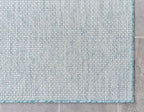 Unique Loom Outdoor Trellis Collection Area Rug - Tribal Trellis (4' 1" x 6' 1" Rectangle, Aqua/ Ivory)