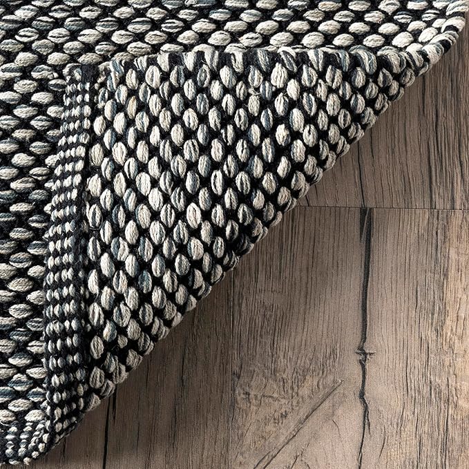 nuLOOM Alessi Solid Farmhouse Cotton Area Rug, 5x8, Grey