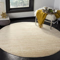 SAFAVIEH Adirondack Collection Area Rug - 8' Round, Champagne & Cream, Modern Ombre Design, Non Shedding & Easy to Clean, Ideal for Living Room, Bedroom, Office, Dining Space (ADR113W)