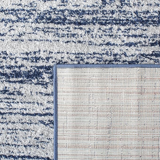 SAFAVIEH Area Rug 6x8 - Adirondack Collection - Navy & Grey, Modern Ombre Design, Non Shedding & Easy to Clean, Ideal for Living Room, Bedroom, Office, Dining Space (ADR113E)