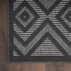 Nourison Home Versatile Charcoal Black 2' x 4' Area Rug - Easy Clean, Non Shedding, Bed Room, Living Room, Dining Room, Kitchen (2' x 4')