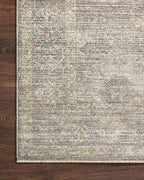 Loloi Magnolia Home by Joanna Gaines Millie Collection MIE-05 Stone/Natural 9'-6" x 9'-6", .25" Pile Height, Round Area Rug