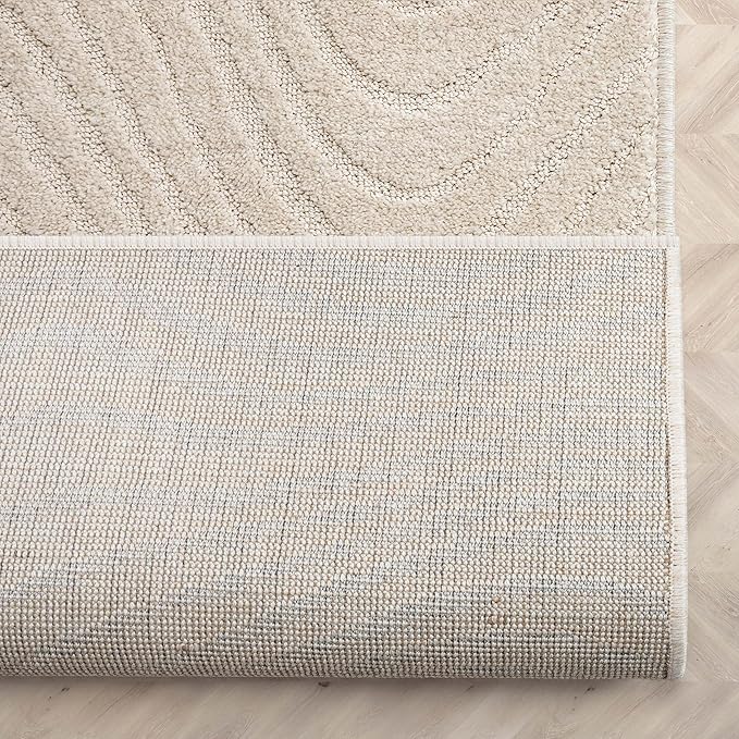 Well Woven Custom Size Hallway Stair Runner - Choose Your Length - 27 Inches Wide x 60 Feet Long Runner (27" x 60' Runner) Rug - Ivory Sibi Soft Touch, Modern Abstract - Hi-Lo Pile