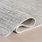 Rugs USA Melrose Light Blue/Ivory, 7'6" x 9'6", Handmade, Wool & Cotton, Soft and Cozy, High Traffic, Stain Resistant, Easy Clean, Durable Area Rug for Bedroom, Living Room, Dining Space, Entryway