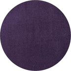 Eyely UES100N-8R Supersoft Haze Solid Low-Pile Indoor Area Rug, Coastal, Bohemian, Minimalist, Classic, Casual for Bedroom,Kitchen,Living Room,Non Shedding,Easy-Washing, Purple, 8' Round