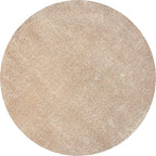JONATHAN Y Haze Solid Low-Pile Beige 6' Round Indoor Area Rug, Coastal,Bohemian,Minimalist,Classic, Easy-Cleaning for Living Room,Bedroom,Kitchen,Pet Friendly,Non-Shedding (SEU100G-6R)