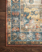 Loloi Skye Collection SKY-11 Rust/Blue 8'-0" x 8'-0" Round Area Rug