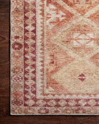 Loloi Layla Collection LAY-16 Natural/Spice 2'-6" x 9'-6" .13" Thick Runner Rug, Soft, Durable, Vintage Inspired, Distressed, Low Pile, Non-Shedding, Easy Clean, Printed, Living Room Rug