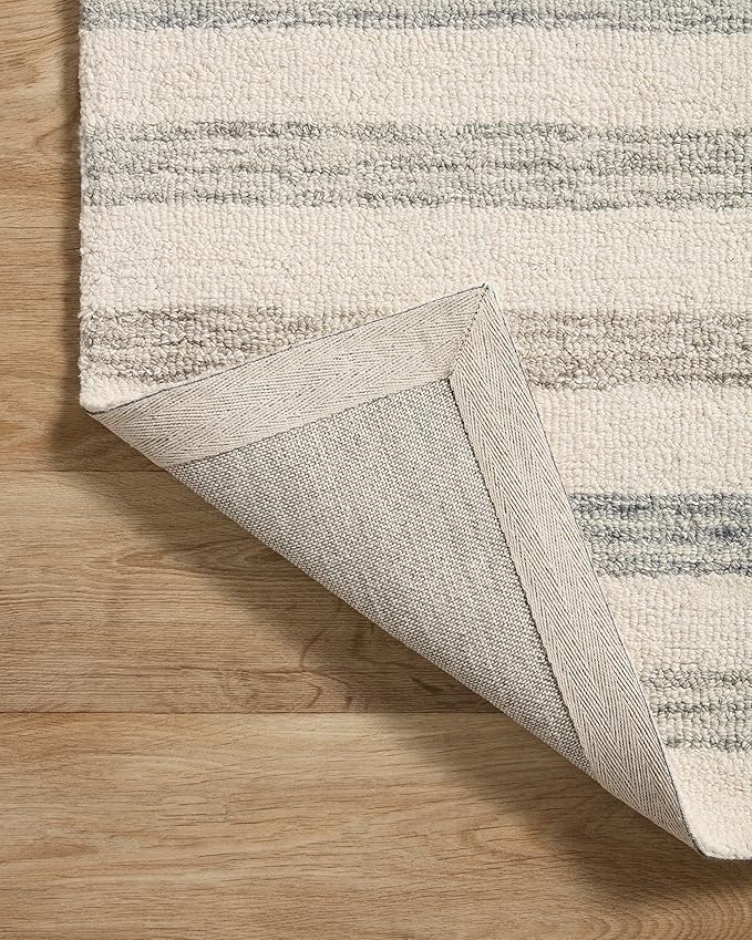 Loloi Chris Loves Julia Chris Collection CHR-05 Ivory/Slate 11'-6" x 15', .50" Pile Height, Area Rug