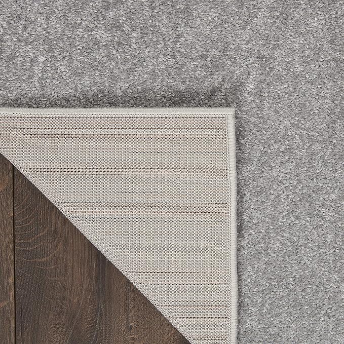 Nourison Home Nourison Essentials Silver Grey 2'2" x 14' Area Rug - Easy Clean, Non Shedding, Bed Room, Living Room, Dining Room, Kitchen (14' Runner)