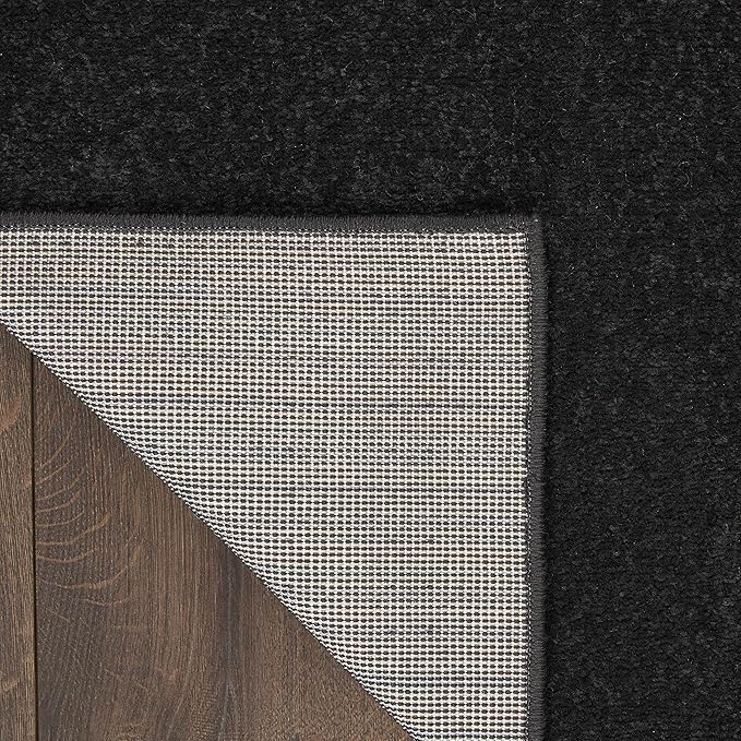 Nourison Home Nourison Essentials Black 2'2" x 7'6" Area Rug - Easy Clean, Non Shedding, Bed Room, Living Room, Dining Room, Kitchen (8' Runner)