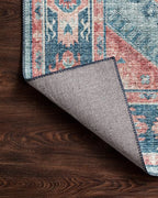 Loloi II Skye Collection SKY-03 Turquoise/Terracotta 2'-3" x 3'-9" Accent Rug