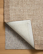 Loloi Magnolia Home by Joanna Gaines Henley Collection HNY-01 Ivory/Brown 2'-6" x 9'-6" Runner Rug