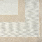 Abani Area Rugs - Modern Minimalist Pattern - Cream Rug for Living Room, Bedroom, Dining Room - Indoor/Outdoor - Easy to Clean - Non-Shedding - 4' x 6'