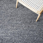 SAFAVIEH Natura Collection Accent Rug - 2' x 3', Dark Grey, Handmade Wool Blend, Textured Design, Ideal for Hallway, Bedroom, Foyer (NAT620H)