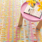 Dash and Albert Paint Chip Wool Area Rug - 6' x 9' Confetti Graphic Hand Micro Hooked Accent Rug - Durable, High Traffic Areas Hallway, Living Room, Stairs