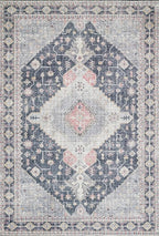 Loloi Skye Collection SKY-02 Charcoal/Multi 7' x 9' Oval Area Rug