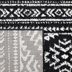 SAFAVIEH Tulum Collection Runner Rug - 2' x 11', Black & Ivory, Moroccan Boho Tribal Design, Non-Shedding & Easy to Clean, Ideal for Living Room, Hallway, Foyer, Entryway, Bedroom (TUL272Z)