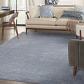 Nourison Home Nourison Essentials Blue Grey 8' x 10' Area Rug - Easy Clean, Non Shedding, Bed Room, Living Room, Dining Room, Kitchen (8' x 10')